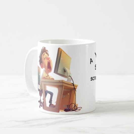 Yawn for coffee! For Him Kaffeetasse (Vorderseite Links)