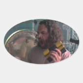 Yawn Ovaler Aufkleber (Vorderseite)