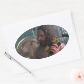 Yawn Ovaler Aufkleber (Umschlag)