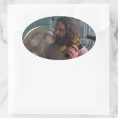 Yawn Ovaler Aufkleber (Tasche)