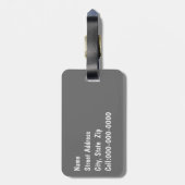 Yawning Alaskan Malamute Fotografie Gepäckanhänger (Rückseite vertikal)