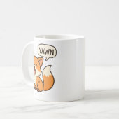 Yawning and sleeping fox mug kaffeetasse (Vorderseite Links)