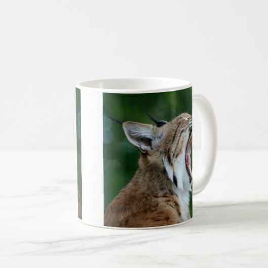 Yawning Bobcat Kaffeetasse (VorderseiteRechts)