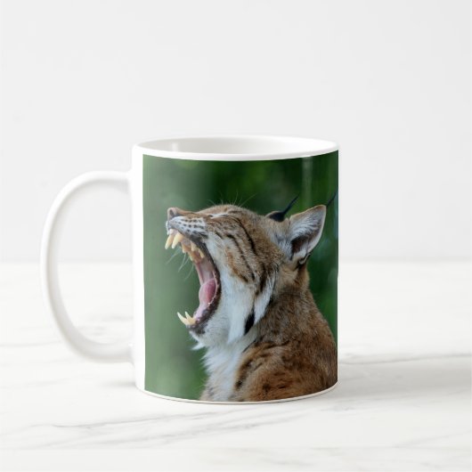 Yawning Bobcat Kaffeetasse (Links)
