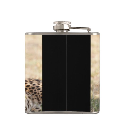 Yawning Cheetah Flachmann (Rückseite)