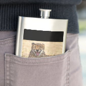 Yawning Cheetah Flachmann (Beispiel)