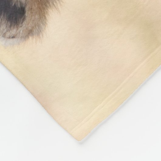 Yawning Cheetah Fleecedecke (Ecke)