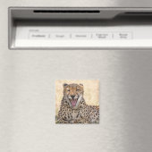 Yawning Cheetah Magnet (In Situ (Geschirrspüler))