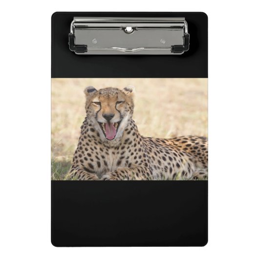 Yawning Cheetah Mini Klemmbrett (Vorderseite)