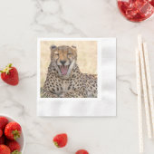Yawning Cheetah Serviette (Beispiel)