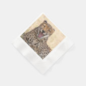 Yawning Cheetah Serviette (Ecke)