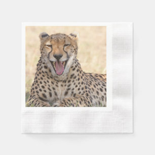Yawning Cheetah Serviette
