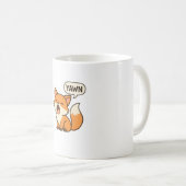 Yawning fox mug kaffeetasse (VorderseiteRechts)