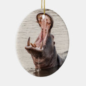 Yawning Hippo Keramik Ornament (Rechts)