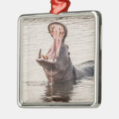Yawning Hippo Ornament Aus Metall (Links)