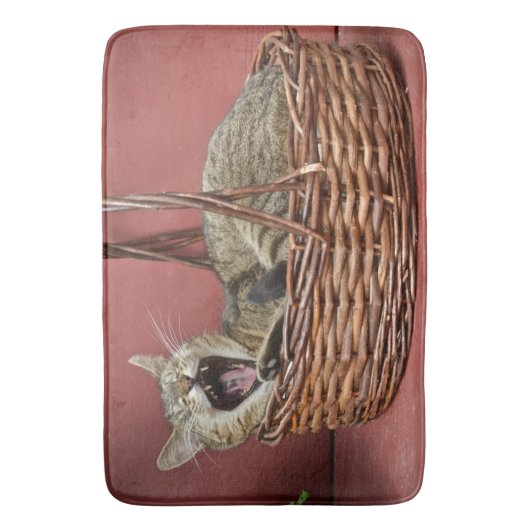 Yawning Kitty Badematte (Vorderseite Vertikal)