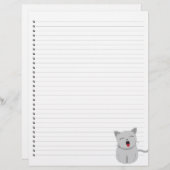 Yawning Kitty Lined Letterhead (Vorne/Hinten)