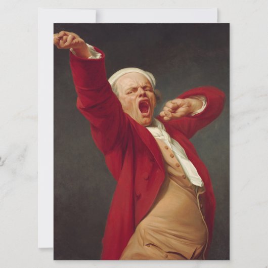 Yawning Man (Self-Portrait) (von Joseph Ducreux) Karte (Vorderseite)