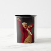 Yawning Man (Self-Portrait) (von Joseph Ducreux) Zweifarbige Tasse (Mittel)