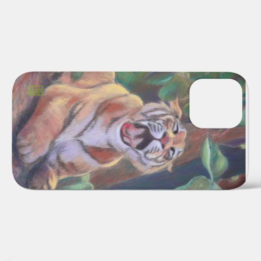 Yawning Tiger iPhone Case (Rückseite (Horizontal))