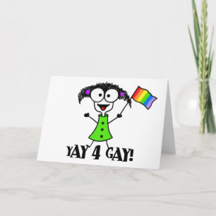 Yay 4 Gay Greeting Card Karte