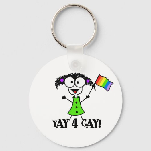 Yay 4 Gay Schlüsselanhänger (Vorderseite)