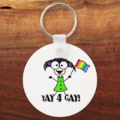 Yay 4 Gay Schlüsselanhänger (Vorderseite)