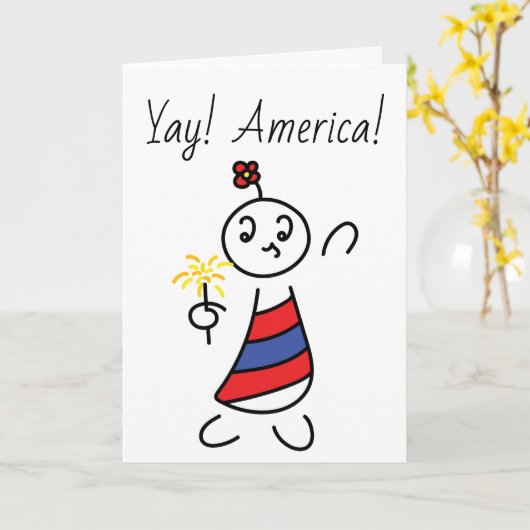 Yay! Amerika! Karte (Gelbe Blume)