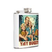 Yay Bugs Camping Funny Flachmann (Rechts)