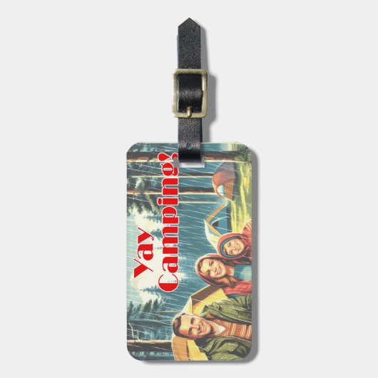 Yay Camping im Regen Gepäckanhänger (Vorderseite vertikal)