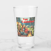 Yay Camping im Regen Glas (Vorderseite)