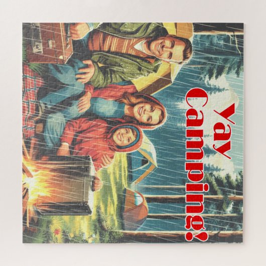 Yay Camping im Regen Puzzle (Horizontal)
