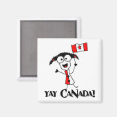 Yay Canada! Magnet (Vorderseite/Rückseite)