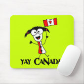 Yay Canada! Mousepad (Mit Mouse)