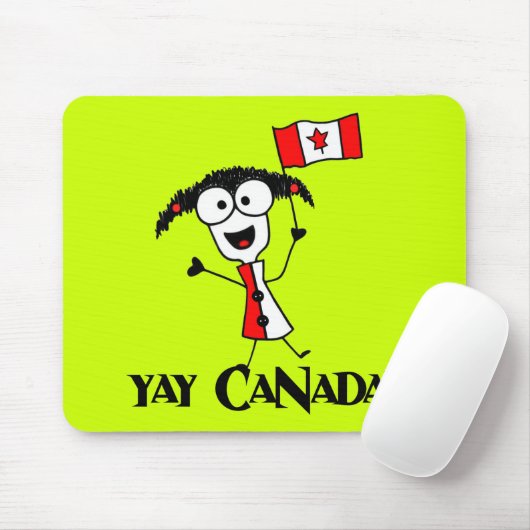 Yay Canada! Mousepad (Mit Mouse)