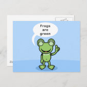 Yay for Color Frog Character Postkarte (Vorne/Hinten)
