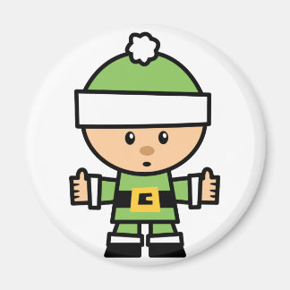 Yay for Color Xmas Character - Elf Magnet