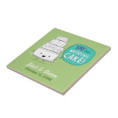 YAY für Hochzeitskuchen! Humores Design mit Text Fliese (Seite)