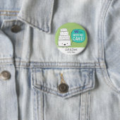 YAY für Hochzeitskuchen! Personalisierbar Button (Beispiel)