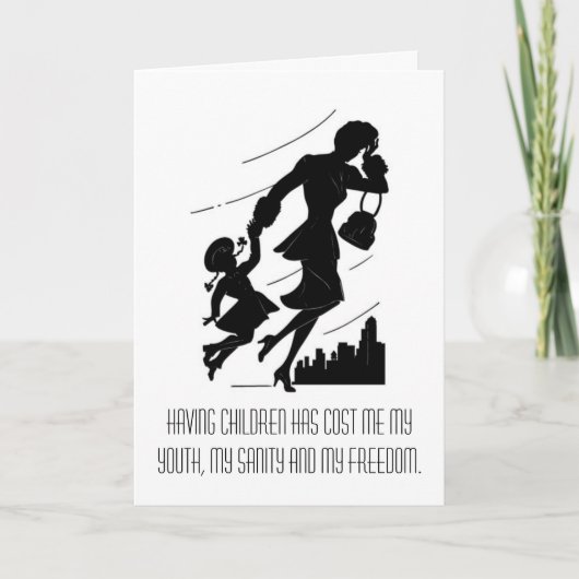 Yay für Mutterschaft Karte (Vorderseite)