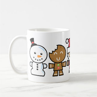Yay für Weihnachtscharaktere der Farbefünf Kaffeetasse