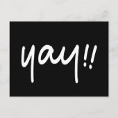 YAY glückliches Postkarte (Vorderseite)