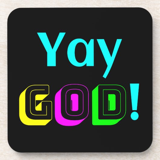 Yay God Neon Liebe Getränkeuntersetzer (Vorderseite)
