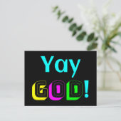 Yay God Postkarte (Stehend Vorderseite)
