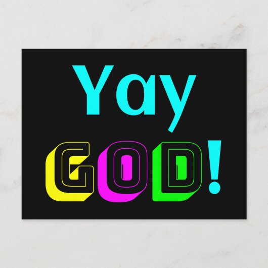 Yay God Postkarte (Vorderseite)