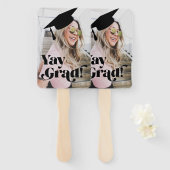 Yay Grad Fun Abschluss Foto Moveable Mortarboard Fächer (Vorne und Hinten)
