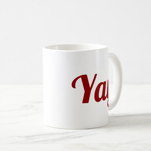 Yay Happy Aufschwung Moderne Positivität Niedlich Kaffeetasse (VorderseiteRechts)