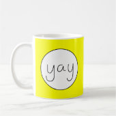 YAY Happy Up Handwriting - Anpassbare Farbe Kaffeetasse (Links)