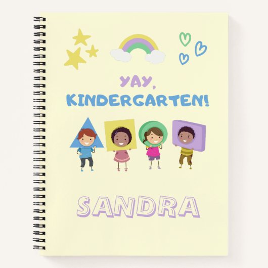 Yay Kindergarten! Niedliche Kinder geschlechtsneut Notizblock (Vorderseite)