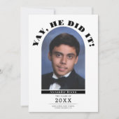 Yay Modern Abschluss Graduate Foto Ankündigung (Vorderseite)